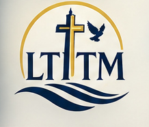 Approved LTLTM monogram with cross, dove, and waves
